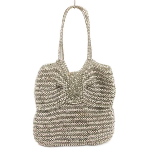 【中古】アンテプリマ ANTEPRIMA ワイヤーバッグ ハンド リボン グレー系 鞄 レディース