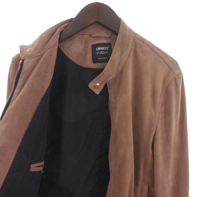 中古】エンメティ シングル ライダース レザージャケット ブルゾン