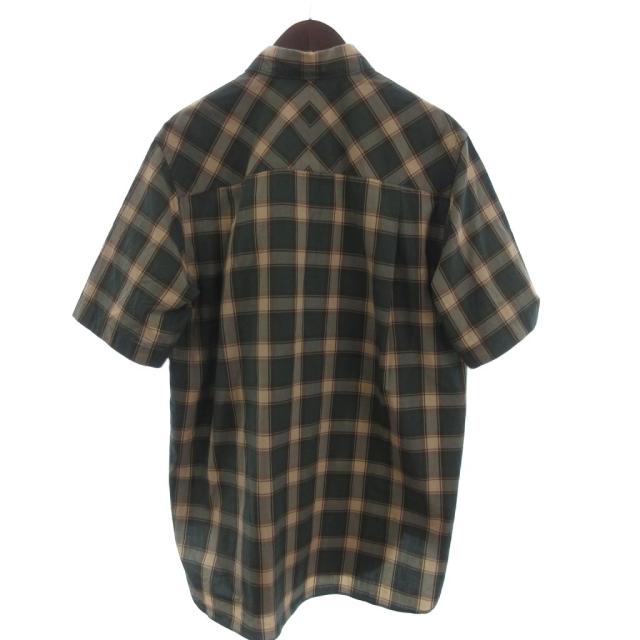 【中古】コロン ショートスリーブ ダブルポケットシャツ 半袖 コットン チェック CSH-15 緑 グリーン 1 メンズ_1