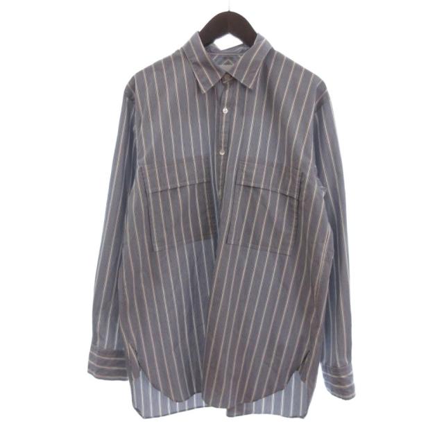 【中古】コロン colon ダブルポケット シャツ 長袖 CSH-4 チェック 青 白 ブルー ホワイト 3 メンズ