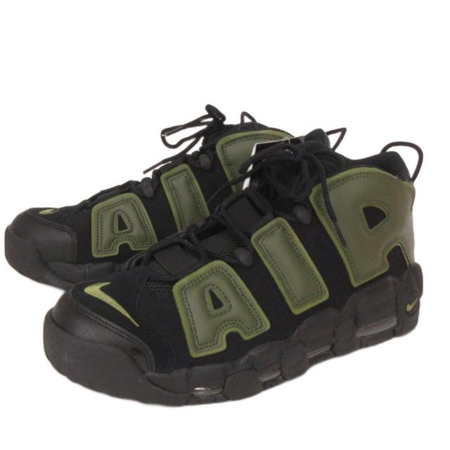【中古】未使用品 ナイキ NIKE タグ付き Air More Uptempo 96 Rough スニーカー ローカット DH8011-001 黒 緑 29cm