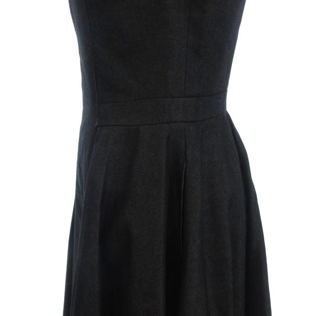 中古】ルネ Rene ノースリーブ タック フレア ワンピース デニム