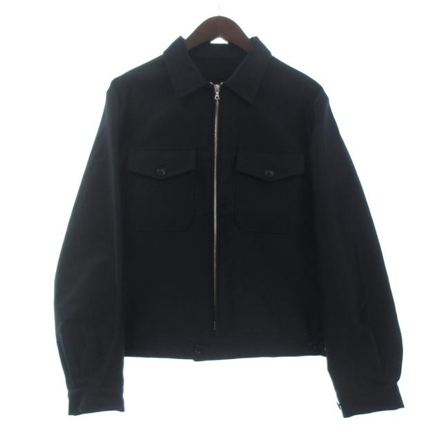 【中古】未使用品 アナトミカ CYCLISTE ENGLISH MOLESKIN ジャケット ブルゾン 長袖 フルジップ 無地 コットン 黒 M