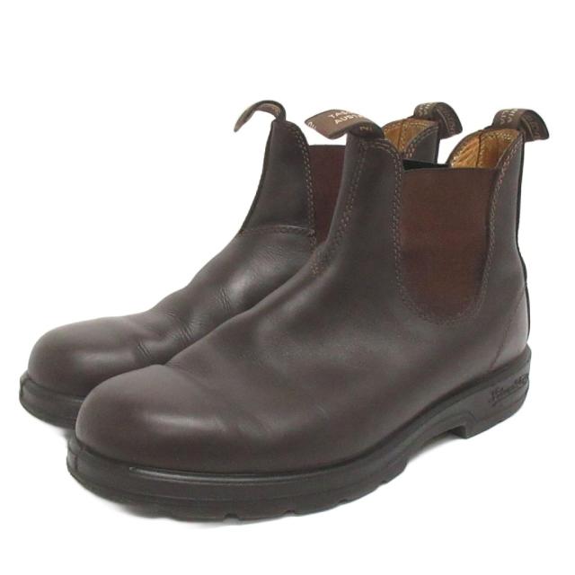 【中古】ブランドストーン Blundstone 550 ELSTIC SIDED BOOT LINED サイドゴアブーツ レザー 茶 ブラウン 10 メンズ