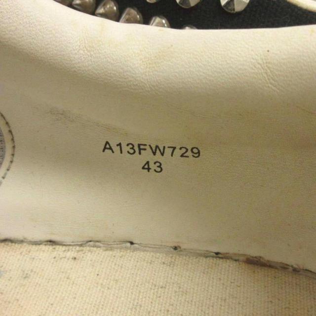 【中古】メゾンミハラヤスヒロ BLAKEY ブレイキー スタッズ スニーカー A13FW729 黒 ブラック 43 27.5cm メンズ