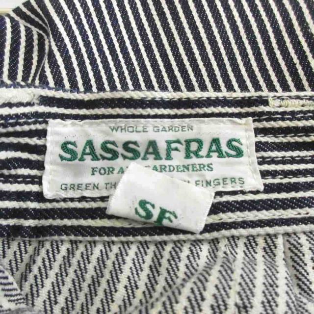 【中古】ササフラス T.P.LANDSCAPER PANTS 8oz INDIGO HICKORY ヒッコリーデニム パンツ ジーンズ 紺 白 M