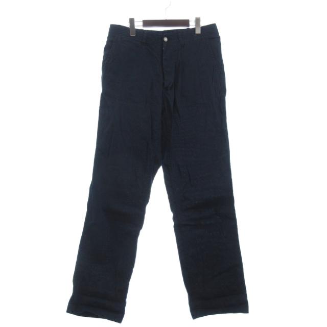 【中古】ササフラス SASSAFRAS SPRAYER PANTS スプレイヤーパンツ ボタンフライ 無地 コットン 紺 ネイビー M