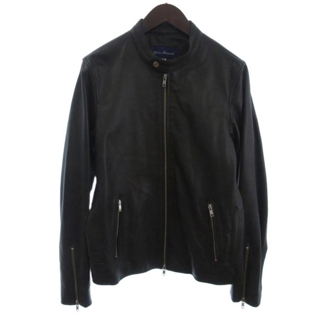 【中古】アーバンリサーチ URBAN RESEARCH ライダースジャケット シングル ラムレザー グレー系 38 メンズ