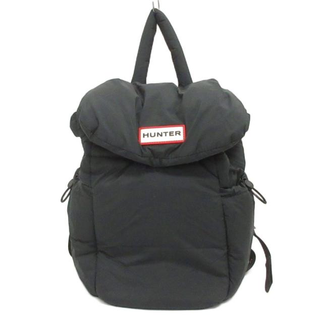 【中古】未使用品 ハンター タグ付き イントレピッド パファー ミニバックパック リュックサック 黒 one 6.5L