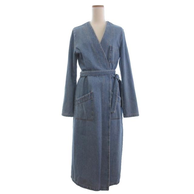 【中古】メゾンマルジェラ MM6 23SS TRENCH COAT カラーレス デニムコート S52AH0065 ライトブルー 42 レディース