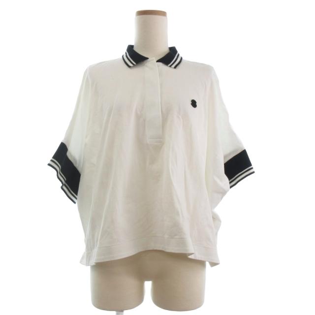 【中古】サカイ sacai 22SS S Pique Polo Shirt ポロシャツ カットソー 半袖 刺繍 コットン 22-05980 白 ホワイト 1