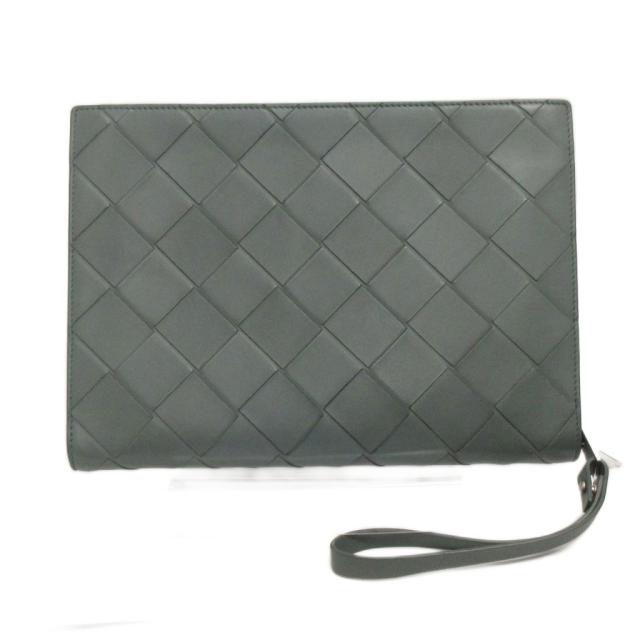 【中古】ボッテガヴェネタ イントレチャート セカンドバッグ クラッチ レザー 629134 青系