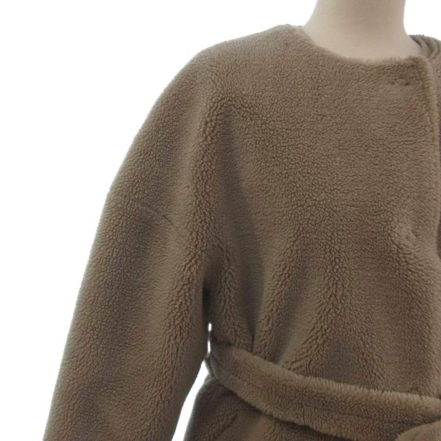 【中古】スタニングルアー 2フェイスムートンコート ノーカラー ライナー ボア 19A114-011 0 ベージュ レディース_4