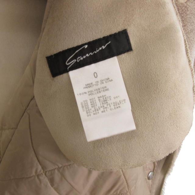 【中古】スタニングルアー 2フェイスムートンコート ノーカラー ライナー ボア 19A114-011 0 ベージュ レディース_6