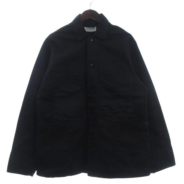 【中古】ササフラス SASSAFRAS トランスプラントジャケット コーチ 長袖 ポケット コットン 黒 ブラック メンズ
