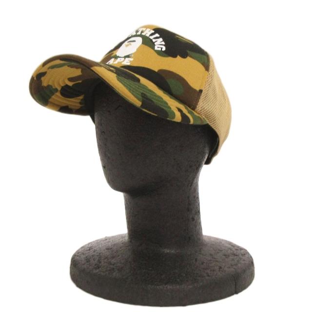【中古】アベイシングエイプ A BATHING APE 美品 1st Camo College Mesh Cap メッシュキャップ カモフラ柄 黄系 F