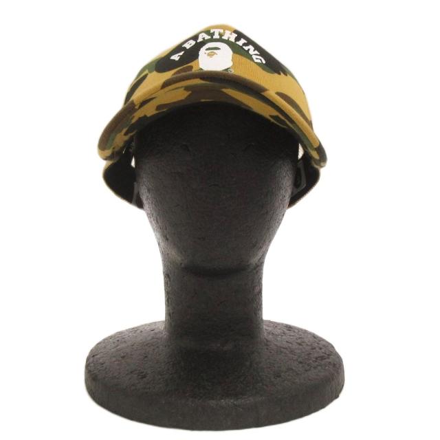【中古】アベイシングエイプ A BATHING APE 美品 1st Camo College Mesh Cap メッシュキャップ カモフラ柄 黄系 F_1