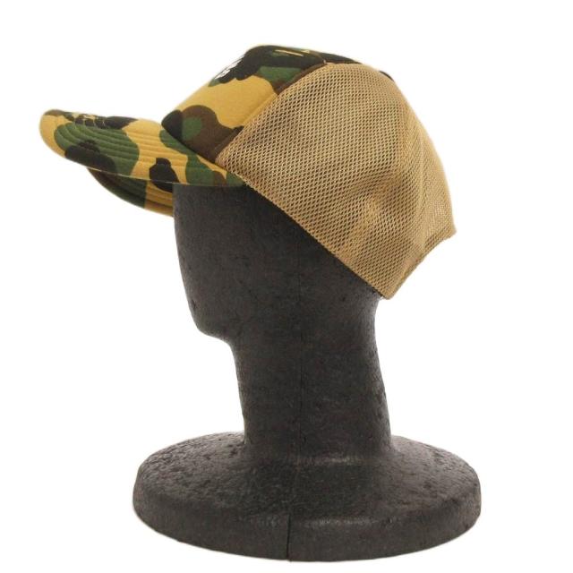 【中古】アベイシングエイプ A BATHING APE 美品 1st Camo College Mesh Cap メッシュキャップ カモフラ柄 黄系 F_2
