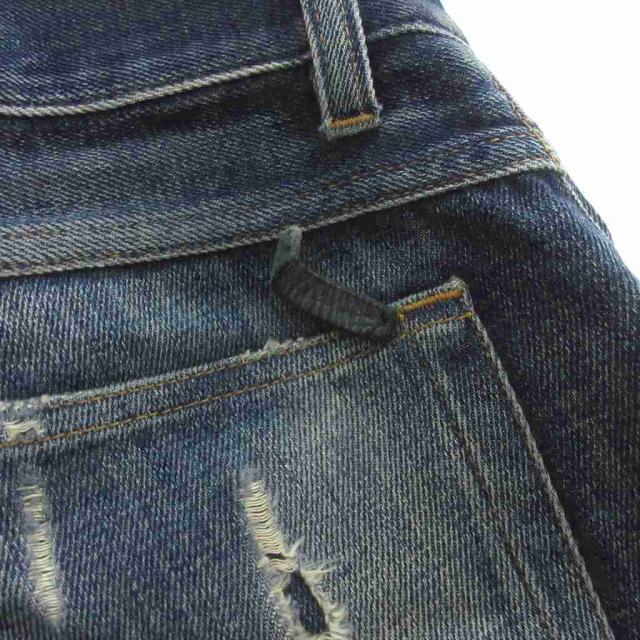 【中古】ドルチェ&ガッバーナ ドルガバ DENIM デニムパンツ ジーンズ ボタンフライ ダメージ加工 青 ブルー 48_4