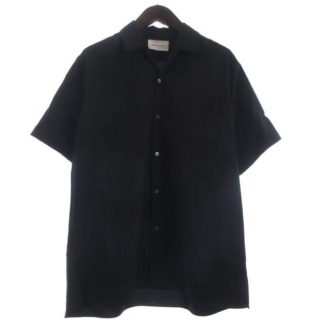 【中古】マーカウェア MARKAWARE 美品 25SS ITALIAN オープンカラー シャツ 半袖 A25B03SH02B 黒 ブラック 1 メンズ