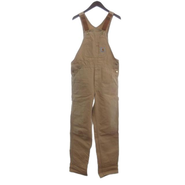 【中古】カーハート carhartt BIB OVERALL オーバーオール サロペット 900.20PO02770.0920 ベージュ W28L32
