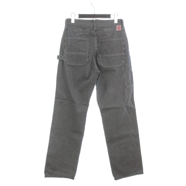 【中古】スタンダード カリフォルニア 美品 ペインターパンツ ヒッコリー ストライプ コットン 白 ホワイト 紺 W30_1