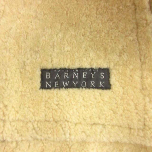 【中古】バーニーズニューヨーク BARNEYS NEW YORK ムートンジャケット レザー 長袖 ボア 茶 ブラウン 46 メンズ_3