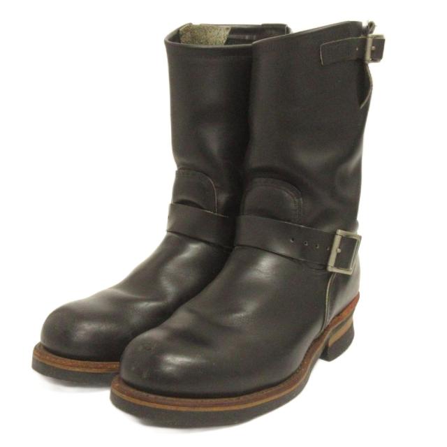【中古】レッドウィング REDWING エンジニアブーツ ロング レザー 2268 ANSI Z41 PT99 USA製 7 25cm相当 黒