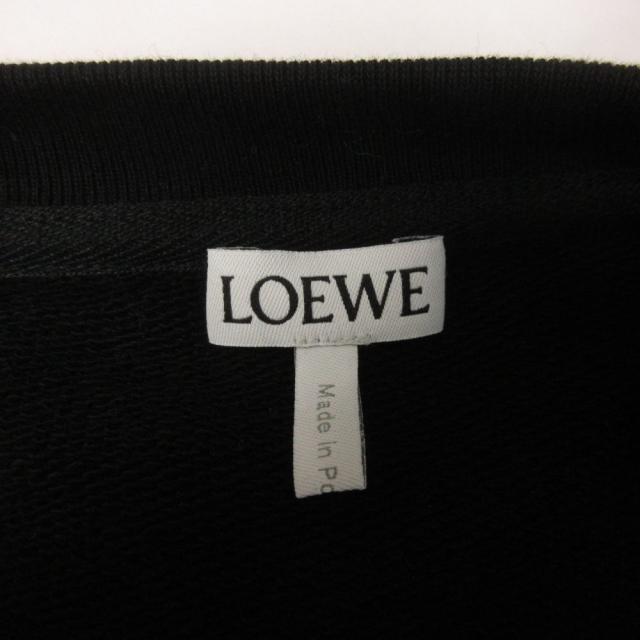 【中古】ロエベ LOEWE アナグラム スウェットシャツ トレーナー プルオーバー クルーネック S359Y24X25 長袖 L 黒
