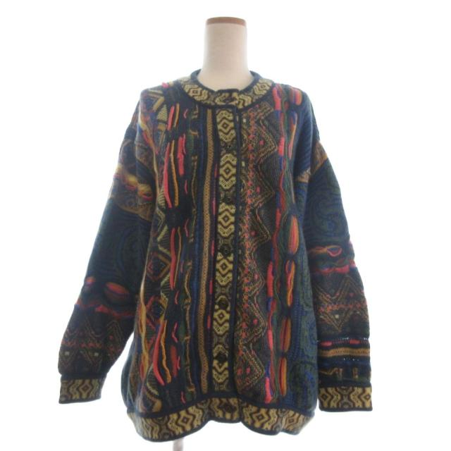 【中古】クージー COOGI カシミヤ ニットカーディガン 長袖 マルチカラー S レディース