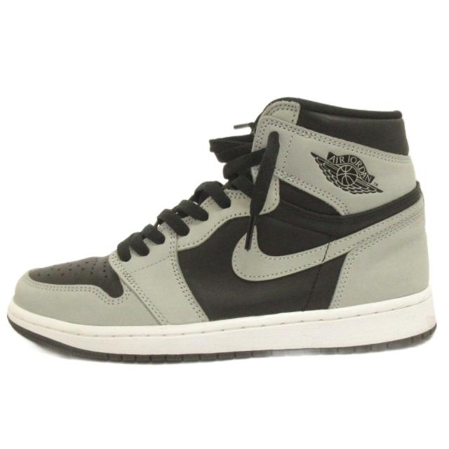 【中古】ナイキ AIR JORDAN 1 RETRO HIGH OG SHADOW 2.0 スニーカー ハイカット 555088-035 灰色 グレー 26.5cm