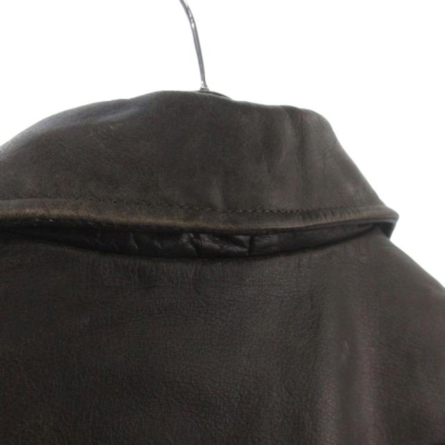 【中古】デグナー DEGNER G-1 飛翔上衣 カウなめし革 ジップアップ 茶系 L メンズ