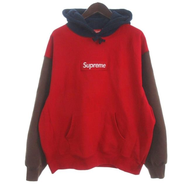 【中古】シュプリーム Box Logo Hooded Sweatshirt パーカー スウェット プルオーバー 長袖 裏起毛 マルチカラー L