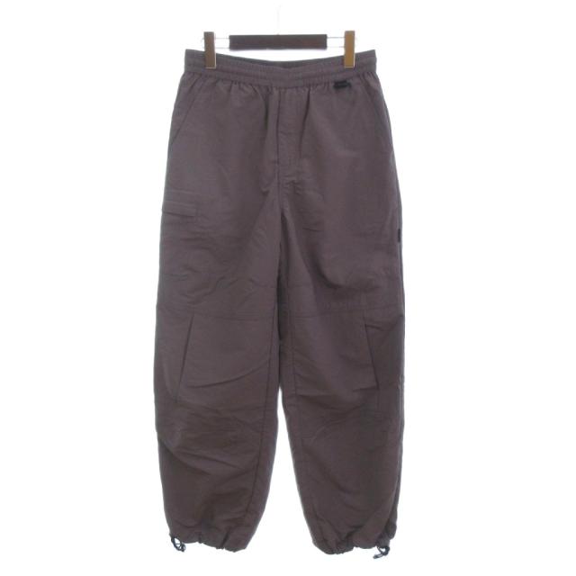 【中古】カーハート carhartt 美品 LINWOOD PANT ナイロンパンツ ロング ロゴ ウエストゴム 紫系 XS メンズ