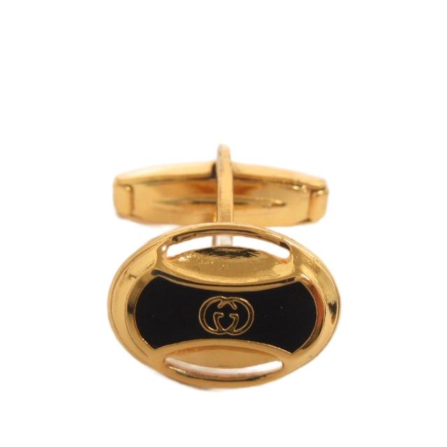 【中古】グッチ GUCCI カフス カフリンクス GGマーク ゴールドカラー ■GY99 メンズ_1