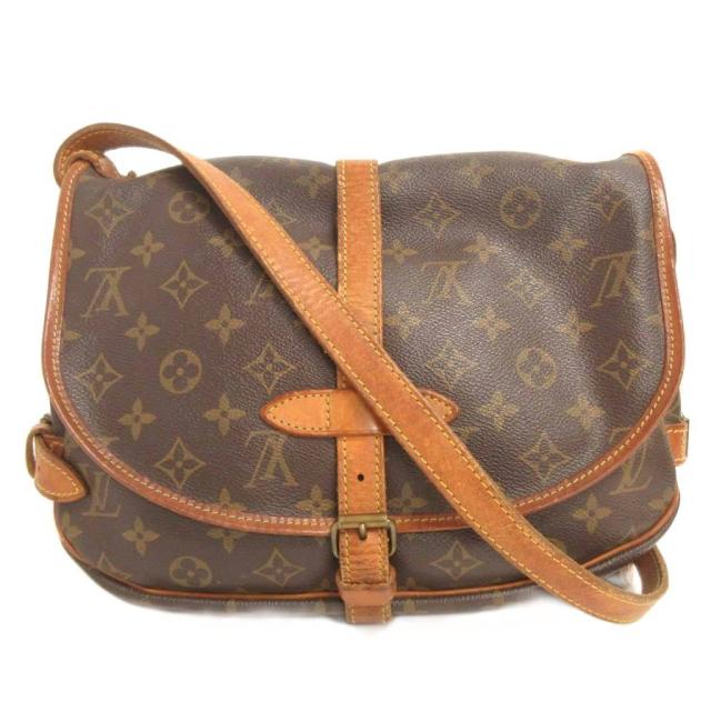 【中古】ルイヴィトン LOUIS VUITTON ソミュール30 モノグラム ショルダーバッグ 斜めがけ M42256 茶 ブラウン