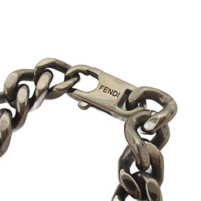【中古】フェンディ FENDI 美品 バゲット ネックレス チェーン MP1122 黒 ブラック アクセサリー レディース_4