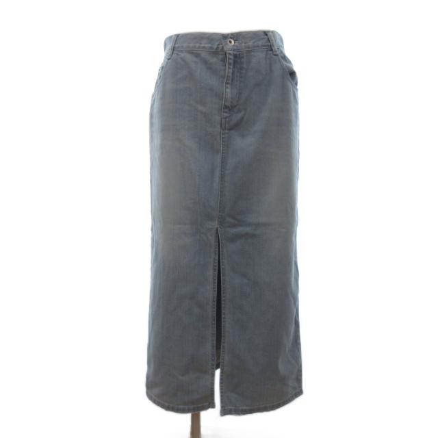 【中古】アパルトモン ドゥーズィエムクラス RETROVE DENIM TIGHT デニムスカート ロング スリット 青 ブルー 38