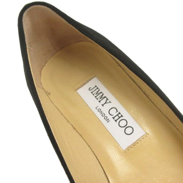【中古】ジミーチュウ JIMMY CHOO パンプス チャンキーヒール スエードクロス 黒 黒いこと 36 レディース