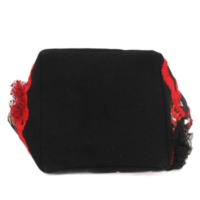 【中古】クリスチャンルブタン フラメンカバ フラメンコ 着想 ハンドバッグ ショルダー 2WAY 赤 レッド 黒 ブラック_3
