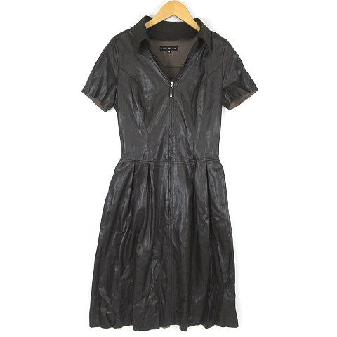 中古 フォクシーニューヨーク Foxey New York ワンピース 半袖 フェイクレザー 3way つけ襟 ブラウン 40 Ud0106の通販はau Pay マーケット ブランド古着のベクトル