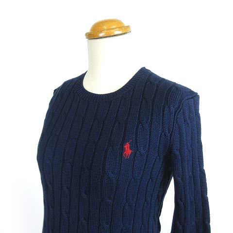 中古 ラルフローレン Ralph Lauren ニット セーター ケーブル プルオーバー ワンポイント M ネイビー 紺 レディースの通販はau Pay マーケット ブランド古着のベクトル