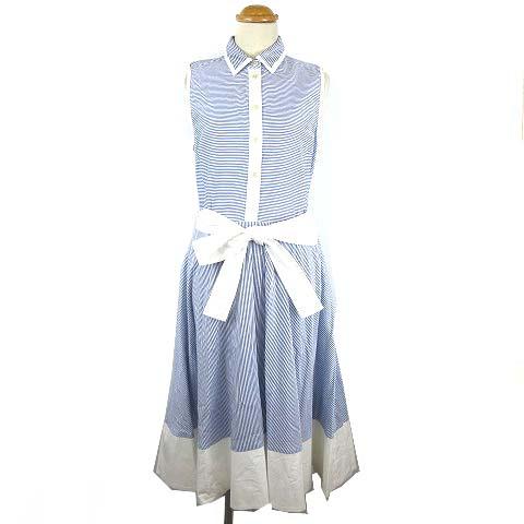 中古 ケイトスペード Kate Spade ワンピース ロング ノースリーブ ストライプ フレア リボン ブルー 2 レディースの通販はau Pay マーケット ブランド古着のベクトル