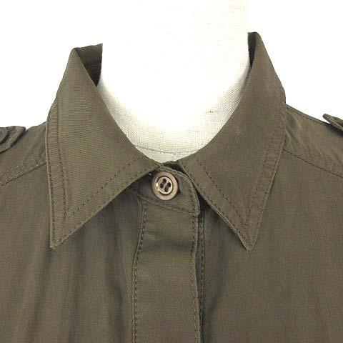 中古 22オクトーブル 22 Octobre シャツワンピース ひざ丈 長袖 7分袖 リボン 40 カーキ レディースの通販はau Pay マーケット ブランド古着のベクトル