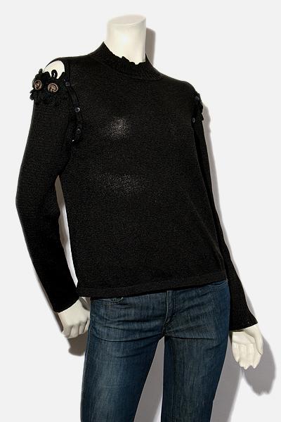 中古 Potechino ポテチーノ 花モチーフ ハイネック 2way ニット セーター Black 黒 レディースの通販はau Pay マーケット ブランド古着のベクトル