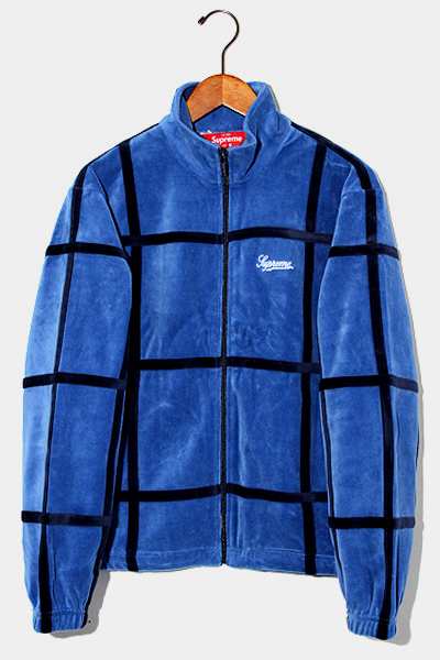 supreme Grid Taping Velour Jacket