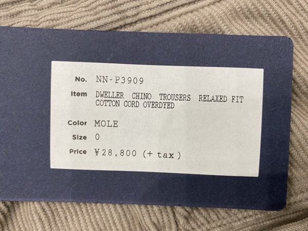 【中古】0 未使用品 2021SS nonnative ノンネイティブ DWELLER CHINO TROUSERS RELAXED FIT パンツ/■In2 メンズ_2