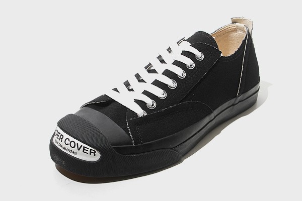 M 新品 アンダーカバー TOE LOGO CANVAS SNEAKERS 黒