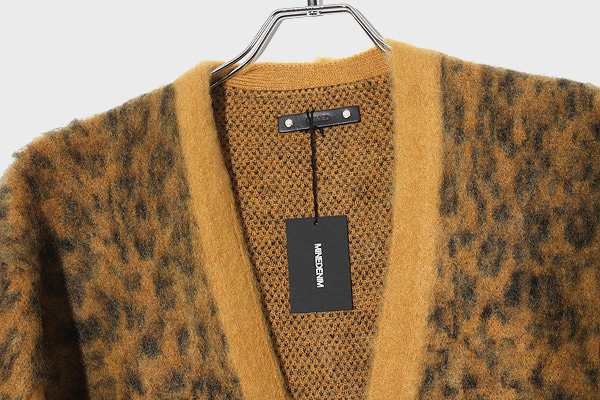 中古】2 未使用品 2022AW MINEDENIM マインデニム Kid Mohair Leopard