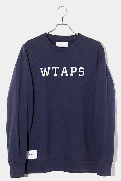 中古】22SS WTAPS ACADEMY SWEATER ロゴ スウェット トレーナー 2 NAVY